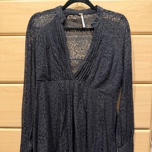Free People Black Lace Dress